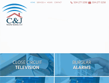 Tablet Screenshot of cjsecuritysystemsllc.com